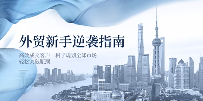 （14201期）外贸新手逆袭指南：高效成交客户，科学规划全球市场，轻松突破瓶颈-复盘人