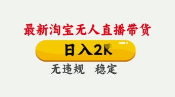 4月最新淘宝无人直播带货，日入数张，不违规不封号，独家技术，操作简单【揭秘】-复盘人