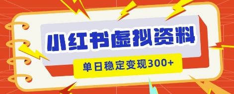 小红书虚拟项目新玩法，私域变现多张，教程+资料-复盘人