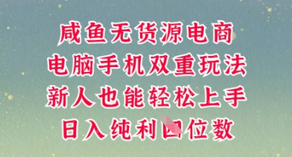 咸鱼无货源电商，多种运营方式，带你从零到一拿结果，可做代运营，也可软件一键发布【揭秘】-复盘人
