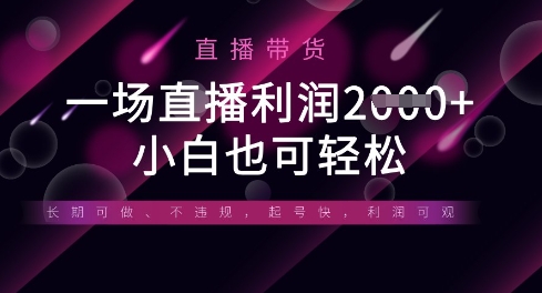 半无人直播带货，一场利润数张，适合所有平台玩法，小白也可轻松-复盘人